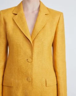 Linen Twill Mélange Blazer -Chic Daily Fashion mjcv9h 1x35 golden medallion melange detail