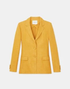 Linen Twill Mélange Blazer -Chic Daily Fashion mjcv9h 1x35 golden medallion melange flat