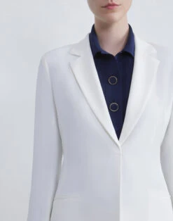 Finesse Crepe Belted Blazer -Chic Daily Fashion mjcw2h 6147 cloud detail