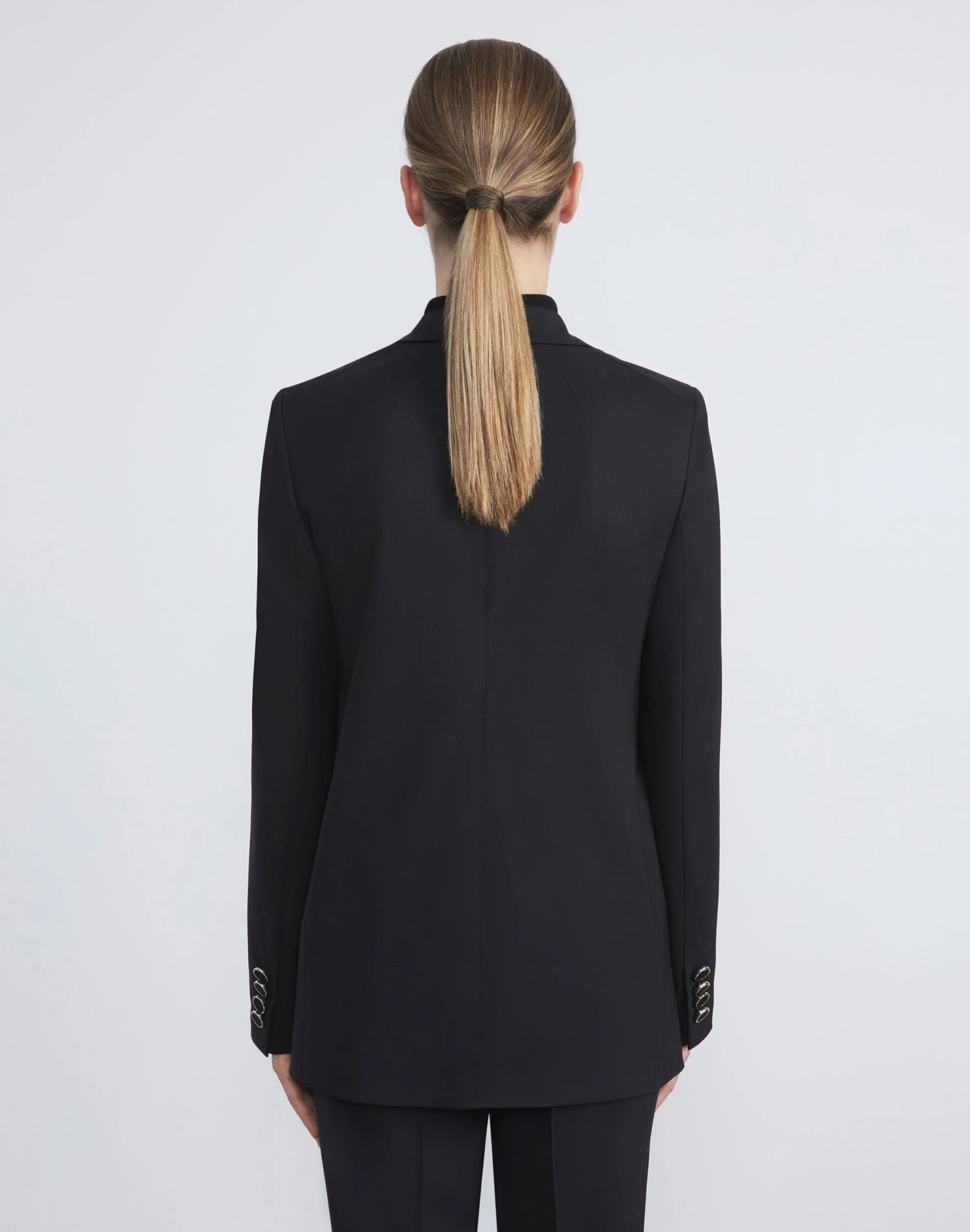 Stretch Virgin Wool Single Button Blazer 3 Stretch Virgin Wool Single Button Blazer - Image 3