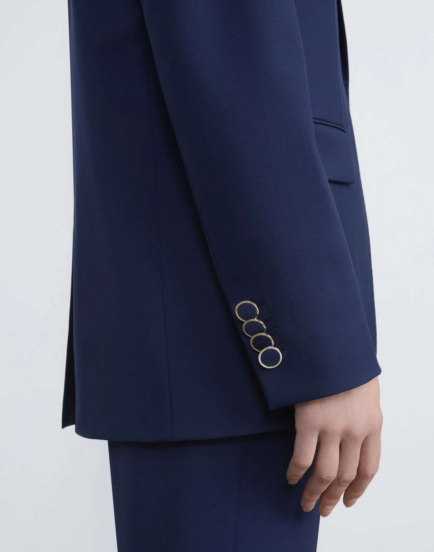 Stretch Virgin Wool Single Button Blazer 10 Stretch Virgin Wool Single Button Blazer - Image 10