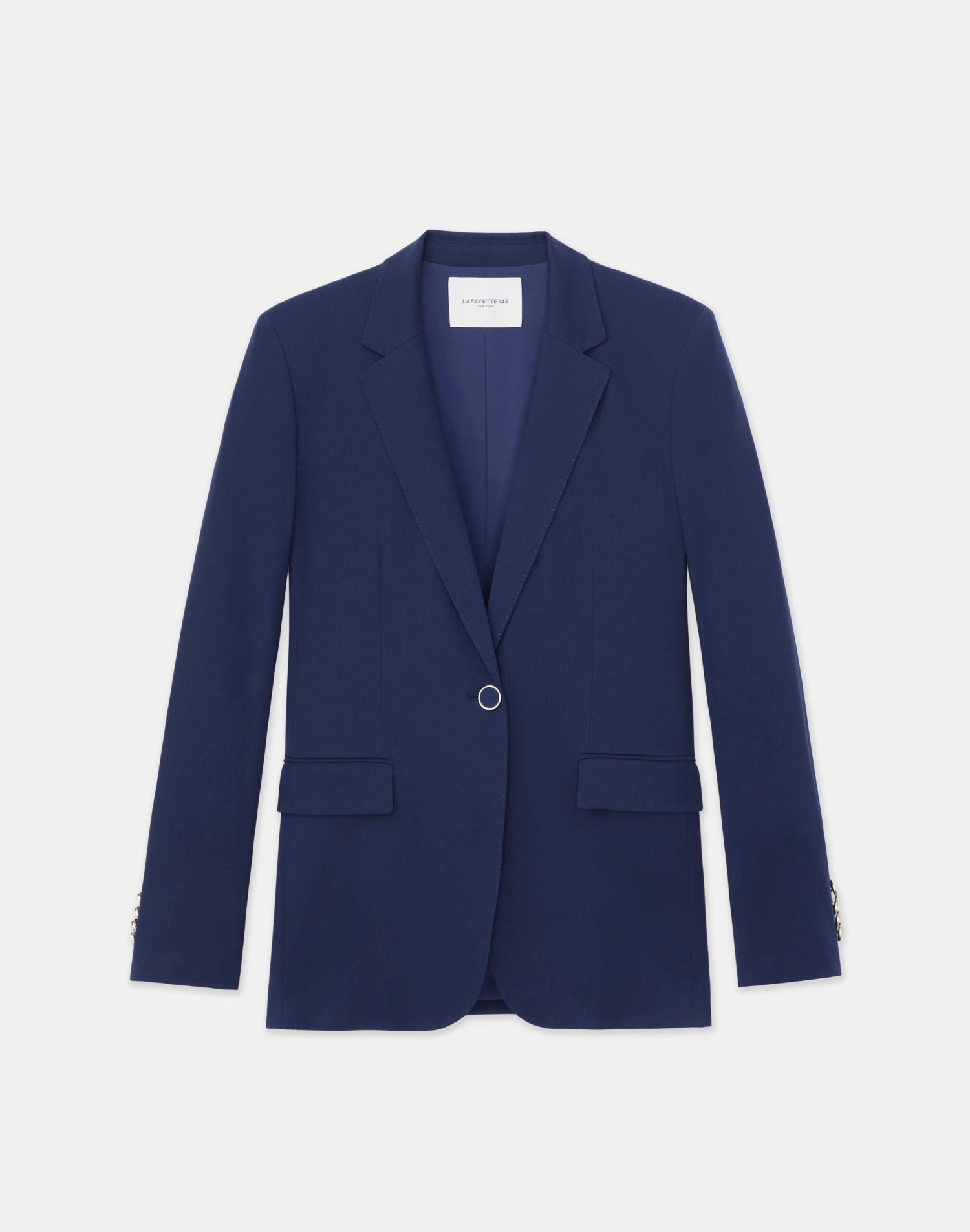 Stretch Virgin Wool Single Button Blazer 6 Stretch Virgin Wool Single Button Blazer - Image 6