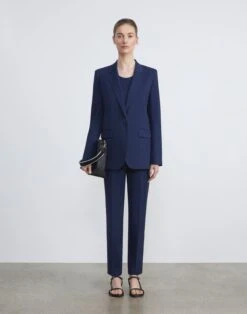 Stretch Virgin Wool Single Button Blazer 17 Stretch Virgin Wool Single Button Blazer -Chic Daily Fashion mjcx1h 1p40 midnight blue full