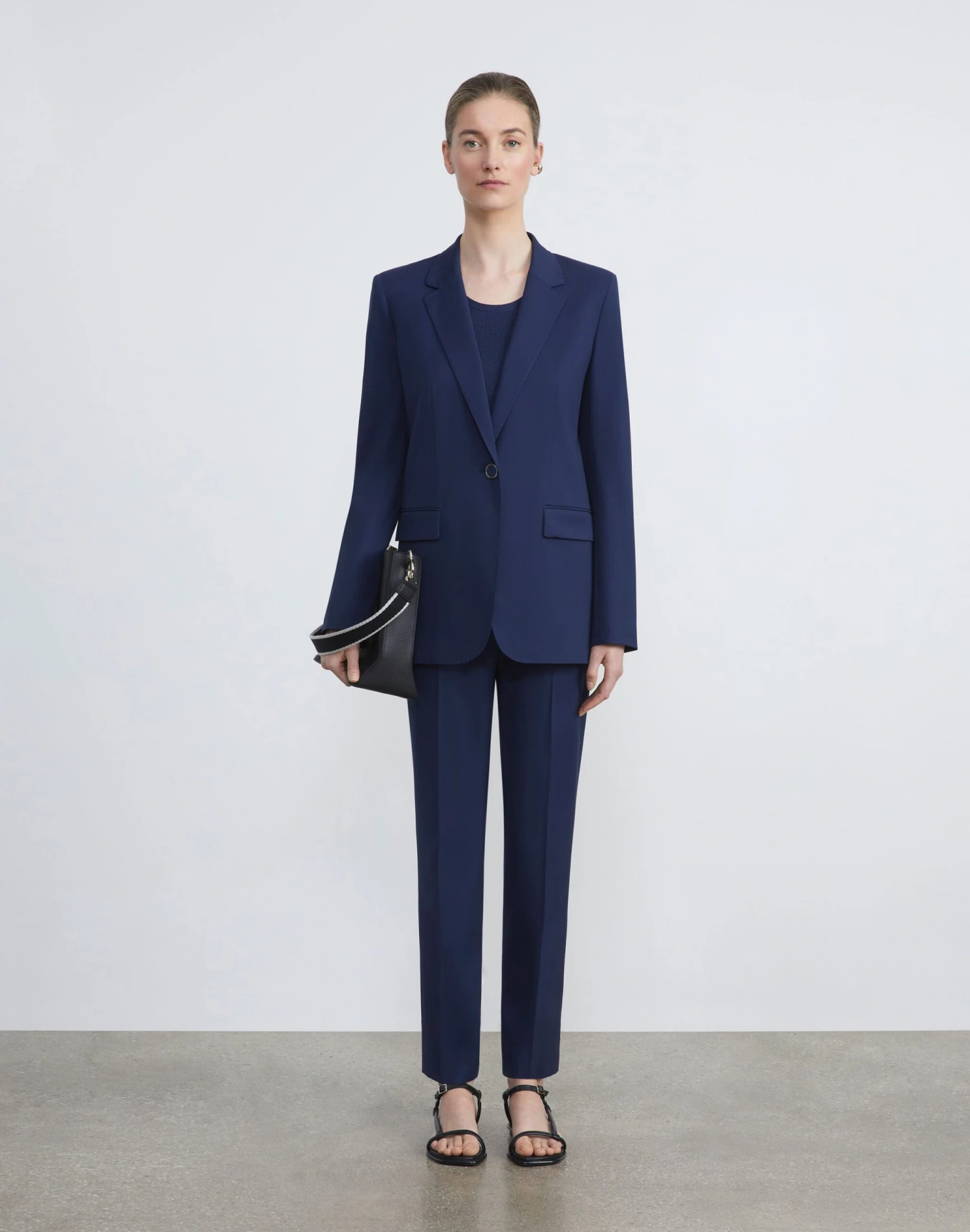 Stretch Virgin Wool Single Button Blazer 7 Stretch Virgin Wool Single Button Blazer - Image 7