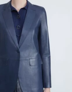 Nappa Leather Blazer 17 Nappa Leather Blazer -Chic Daily Fashion mjcx1h l485 midnight blue detail