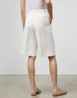 Silk-Linen Ryerson Bermuda Short 23 Silk-Linen Ryerson Bermuda Short -Chic Daily Fashion mpb52r 1g63 alabaster back