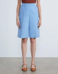 Silk-Linen Ryerson Bermuda Short 37 Silk-Linen Ryerson Bermuda Short -Chic Daily Fashion mpb52r 1g63 cool blue