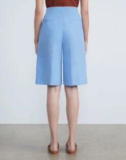 Silk-Linen Ryerson Bermuda Short 38 Silk-Linen Ryerson Bermuda Short -Chic Daily Fashion mpb52r 1g63 cool blue back