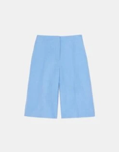Silk-Linen Ryerson Bermuda Short 35 Silk-Linen Ryerson Bermuda Short -Chic Daily Fashion mpb52r 1g63 cool blue flat