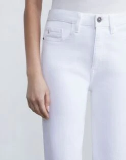 L148 Denim Wyckoff Wide-Leg Cropped Jean -Chic Daily Fashion mpc25v 1m55 washed plaster detail