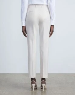 Stretch Wool Clinton Ankle Pant -Chic Daily Fashion mpc29r 1p40 bisque back