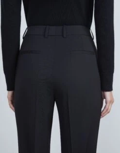 Stretch Wool Clinton Ankle Pant -Chic Daily Fashion mpc29r 1p40 black detail2
