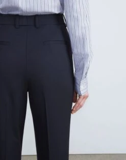 Stretch Wool Clinton Ankle Pant -Chic Daily Fashion mpc29r 1p40 navy detail2