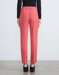 Finesse Crepe Clinton Ankle Pant -Chic Daily Fashion mpc29r 6147 vibrant coral back