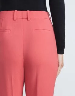 Finesse Crepe Clinton Ankle Pant -Chic Daily Fashion mpc29r 6147 vibrant coral detail2