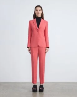 Finesse Crepe Clinton Ankle Pant -Chic Daily Fashion mpc29r 6147 vibrant coral full