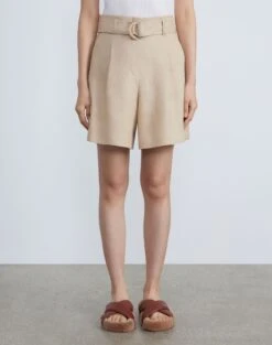 Linen Degraw Short -Chic Daily Fashion mpc57r 3706 dune