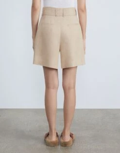 Linen Degraw Short -Chic Daily Fashion mpc57r 3706 dune back