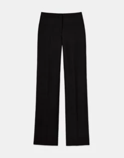Wool-Silk Crepe Gates Pant -Chic Daily Fashion mpc77r 1u35 black flat