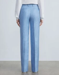 Linen Twill Mélange Gates Pant 13 Linen Twill Mélange Gates Pant -Chic Daily Fashion mpc77r 1x35 coastal blue melange back