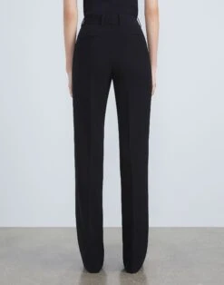 Finesse Crepe Gates Full-Leg Pant -Chic Daily Fashion mpc77r 6147 black back