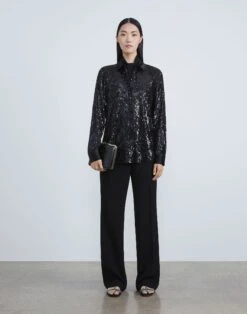 Finesse Crepe Gates Full-Leg Pant -Chic Daily Fashion mpc77r 6147 black full