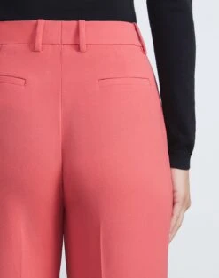 Finesse Crepe Gates Full-Leg Pant -Chic Daily Fashion mpc77r 6147 vibrant coral detail2