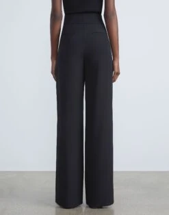 Silk Crepe De Chine Dalton Pant -Chic Daily Fashion mpc88r 5553 black back