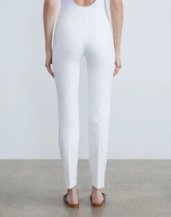 Stretch Twill Manhattan Skinny Ankle Pant -Chic Daily Fashion mpd16r 9458 sea salt back