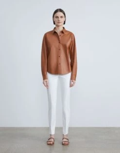 Stretch Twill Manhattan Skinny Ankle Pant -Chic Daily Fashion mpd16r 9458 sea salt full