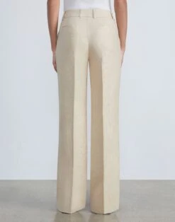 Flax Linen Canvas Sullivan Pant -Chic Daily Fashion mpd32v 1x37 light dune back