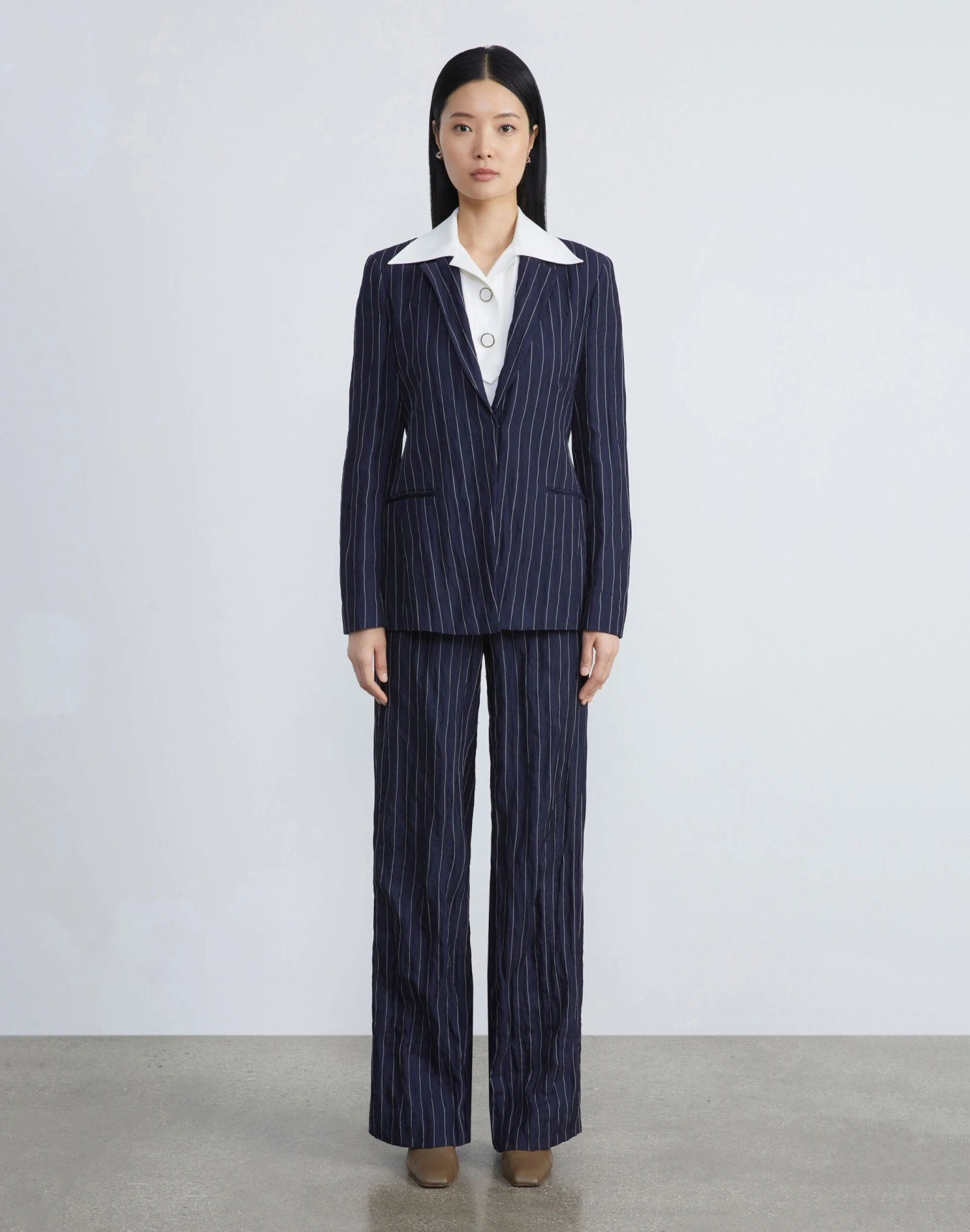 Utility Stripe Viscose-Cotton Sullivan Pant 2 Utility Stripe Viscose-Cotton Sullivan Pant - Image 2