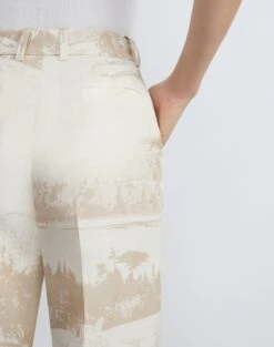 Postcards Print Viscose-Linen Sullivan Pant 10 Postcards Print Viscose-Linen Sullivan Pant -Chic Daily Fashion mpd32v 1x95 buff multi detail