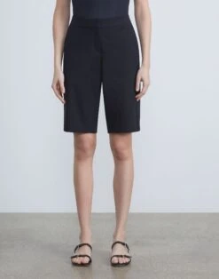 Stretch Twill Manhattan Bermuda Short -Chic Daily Fashion mpd37r 9458 black