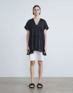 Stretch Twill Manhattan Bermuda Short -Chic Daily Fashion mpd37r 9458 sea salt full