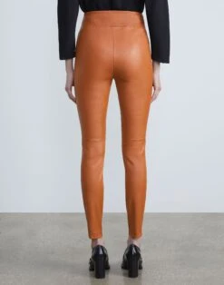 Stretch Nappa Leather Greenwich Legging -Chic Daily Fashion mpd49r l034 copper back