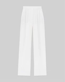 Organic Silk Crepe De Chine Perry Pant -Chic Daily Fashion mpd56r 5553 cloud flat