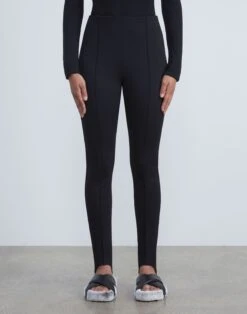 Compact Rib Jersey Stirrup Legging 7 Compact Rib Jersey Stirrup Legging -Chic Daily Fashion mpd58r j987 black