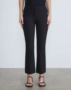 Acclaimed Stretch Manhattan Slim Flared Pant -Chic Daily Fashion mpd59z j525 black