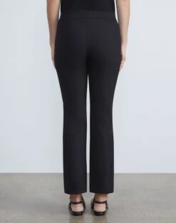Acclaimed Stretch Manhattan Slim Flared Pant -Chic Daily Fashion mpd59z j525 black back