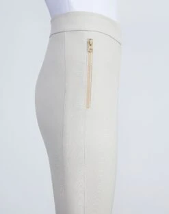 Acclaimed Stretch Manhattan Slim Flared Pant -Chic Daily Fashion mpd59z j525 sand detail2