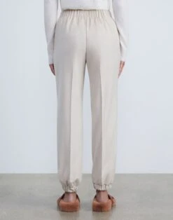 Cashmere-Wool Mélange Relaxed Jogger Pant 8 Cashmere-Wool Mélange Relaxed Jogger Pant -Chic Daily Fashion mpd60r 5255 oatmeal melange back
