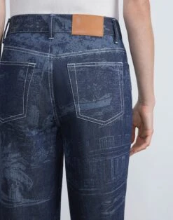 L148 Denim Postcards Laser Print York Jean -Chic Daily Fashion mpd61a 1u57 shipyard indigo multi detail