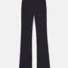 Finesse Crepe Gates Side-Zip Flared Pant