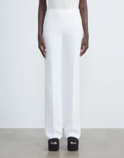 Finesse Crepe Gates Side-Zip Flared Pant -Chic Daily Fashion mpd65r 6147 cloud