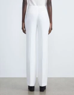 Finesse Crepe Gates Side-Zip Flared Pant -Chic Daily Fashion mpd65r 6147 cloud back