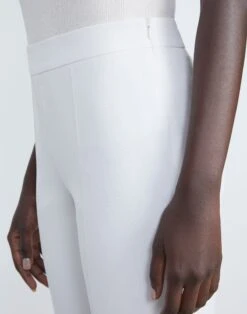 Finesse Crepe Gates Side-Zip Flared Pant -Chic Daily Fashion mpd65r 6147 cloud detail