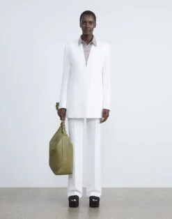 Finesse Crepe Gates Side-Zip Flared Pant -Chic Daily Fashion mpd65r 6147 cloud full