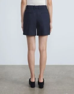 Cotton Twill Sullivan Short -Chic Daily Fashion mpd67r 1t31 navy back