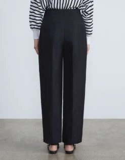 Silk-Linen Chelsea Pant 18 Silk-Linen Chelsea Pant -Chic Daily Fashion mpd69r 1g63 black back